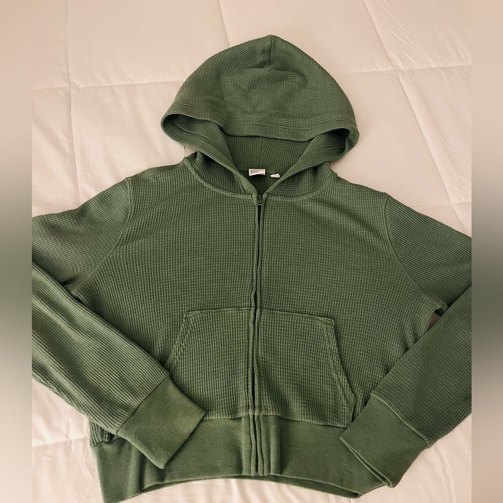 Aritzia TNA Sage Waffle Knit Hoodie